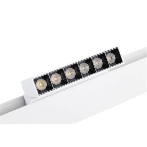 Spot Led Lin Aire Orientable Sur Rail Magn Tique V W Ugr Blanc