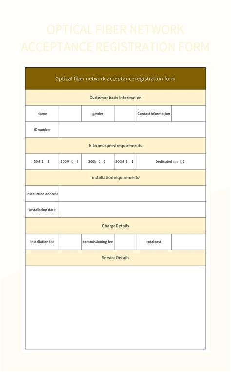 Free Optical Fiber Templates For Google Sheets And Microsoft Excel