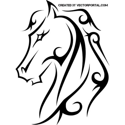 Horse tattoo clip art.ai Royalty Free Stock SVG Vector and Clip Art