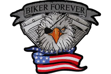 Biker Forever Eagle Large Back Patch Thecheapplace