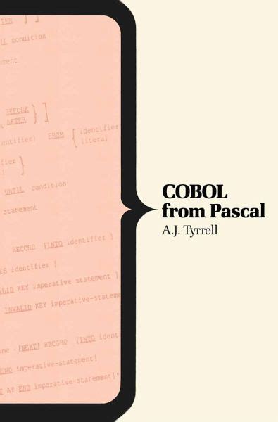 Cobol From Pascal Von A J Tyrrell Fachbuch B Cher De