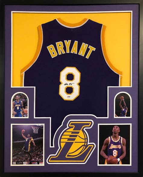 Kobe Bryant Autographed Signed Framed Los Angeles Lakers Purple Jersey