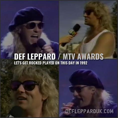 30 Years Ago Def Leppard Play Lets Get Rocked At Mtv Awards Video