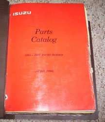 1992 Isuzu Rodeo Parts Catalog DIY Repair Manuals