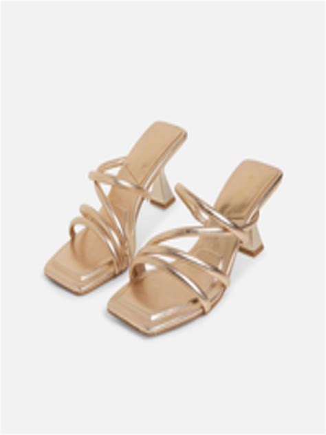 Buy Aldo Gold Toned Block Sandal Heels Heels For Women 17836366 Myntra