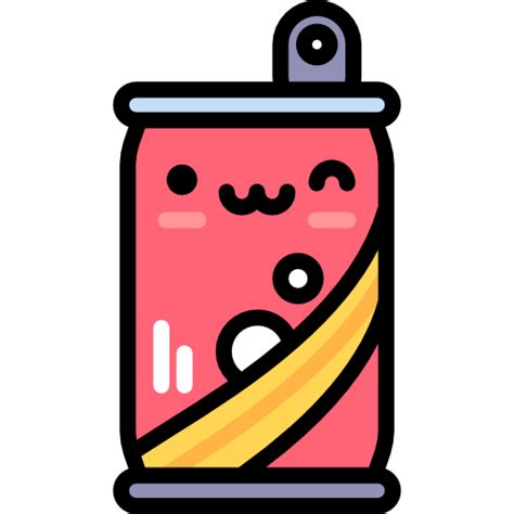 Soda Kawaii Lineal Color Icon