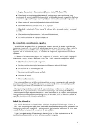 Entrenamiento Basado En El An Lisis De La Competici N Pdf