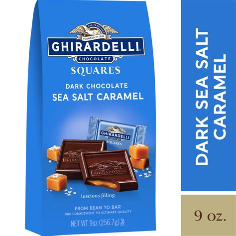 GHIRARDELLI Dark Chocolate Sea Salt Caramel Squares, 9 Oz Bag - Walmart.com