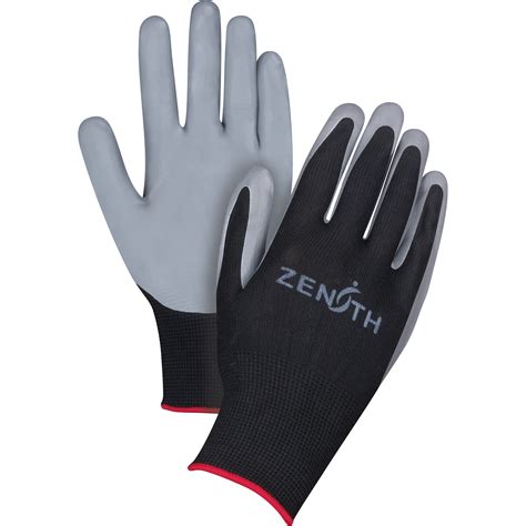 Zenith Safety Products Premium Comfort Coated Gloves 8medium Nitrile Coating 13 Gauge