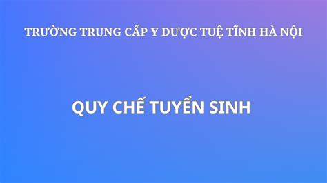 Tr Ng Trung C P Y D C Tu T Nh H N I