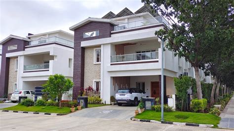 Sq Yrd Fully Furnished Gated Community Triplex Villa For Sale