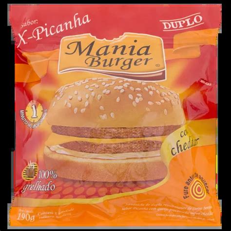 Sandu Che Duplo Hamb Rguer Sabor Picanha Cheddar Mania Burger G