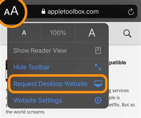 How To Quickly View A Desktop Version Of A Site In Safari On Iphone Or