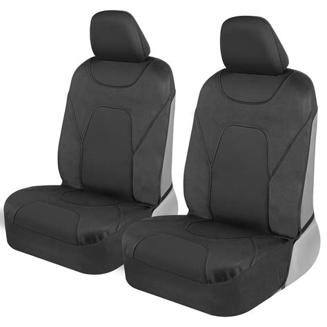 Motor Trend Aquashield Black Car Seat Covers Waterproof Custom Fit For Front Seats