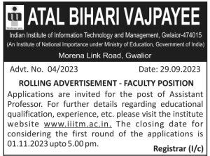 Atal Bihari Vajpayee Indian Institute of Information Technology and ...