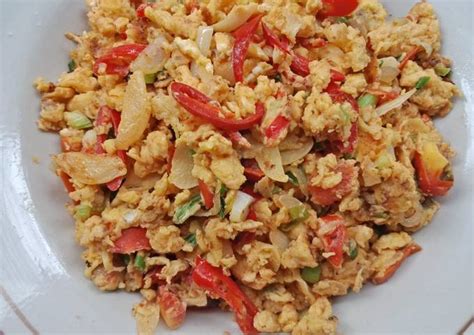 Resep Orak Arik Telur Pedas Oleh Trisna Wardhaniey Cookpad