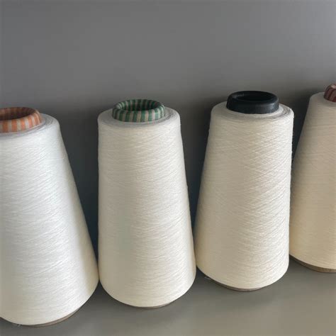 Factory Raw White Polyester Staple Fiber Ring Spun Wax Yarn T S