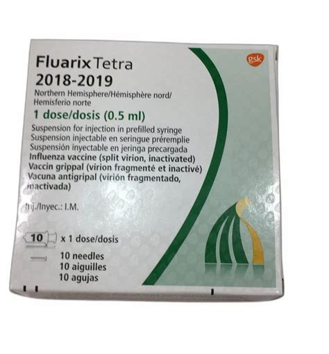 Fluarix Tetra Vaccine, GSK at Rs 1200/pack in Mumbai | ID: 26862028988