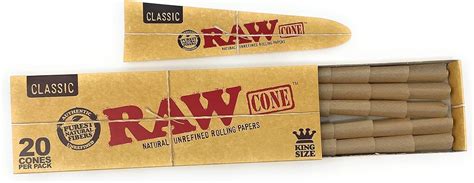 Raw Classic Pre Rolled Cones King Size 20ct Rising Wholesale Inc