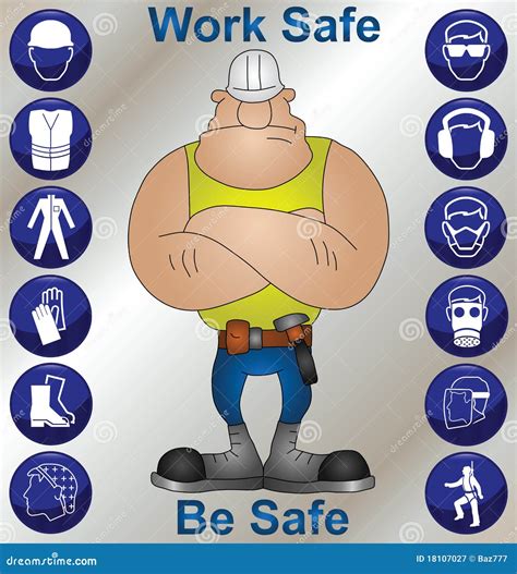 Construction Health Safety Stock Vector Illustration Of Mandatory