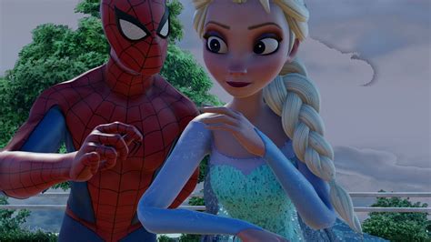 Spiderman Meet Frozen Elsa Youtube