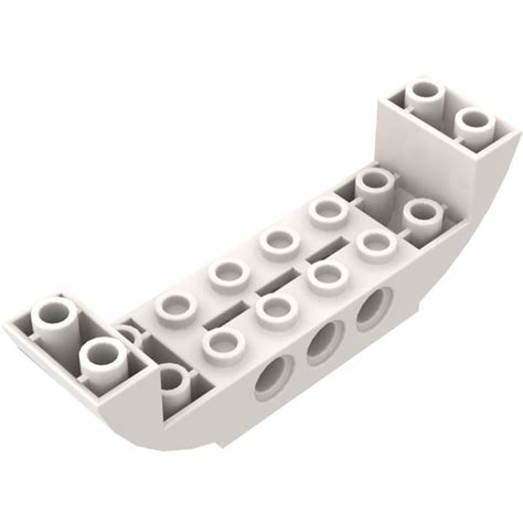 Lego White Slope X X Curved Inverted Double