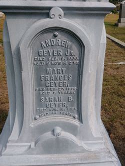 Mary Frances Geyer 1832 1836 Find A Grave Memorial