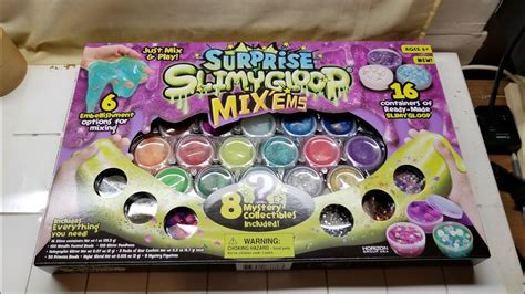 Costco Slimygloop Mix Ems 16 Ready Made Slime Set Unboxing Youtube