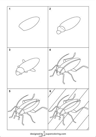 Cómo dibujar una cucaracha fácil Juegos de enigmas para niños