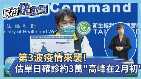 快新聞／第3波疫情來襲 王必勝估單日確診約3萬「高峰落在2月初」－民視新聞 Youtube