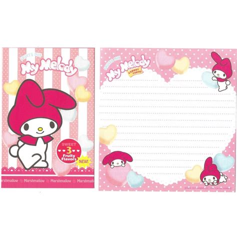 Ano 2011 Conjunto De Papel De Carta My Melody Fruits Mix Sanrio