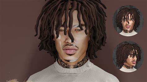 MULLET DREADS | Khadijah551 | Sims hair, Sims 4 black hair, Sims 4 hair male