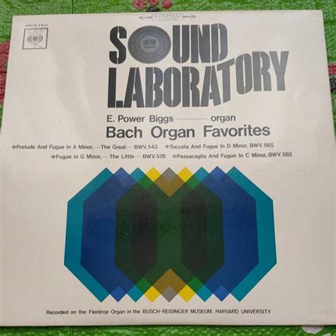 SOUND LABORATORY E Power Biggs organ Bach Organ Favorites クラシック 売買された