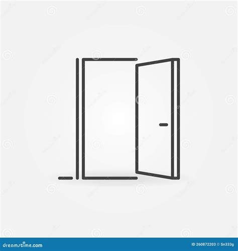 Entrance Door Vector Concept Icon In Line Style Stock Vector