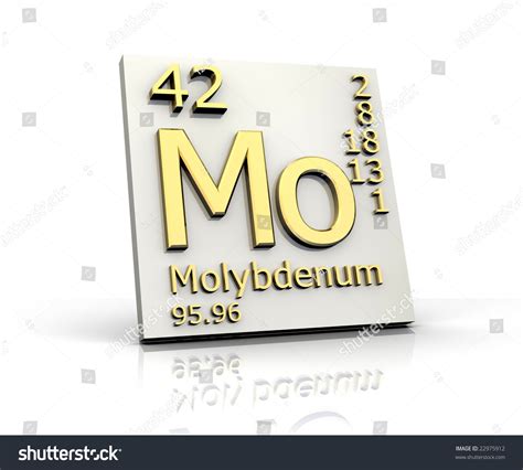 Molybdenum Form Periodic Table Elements Stock Illustration