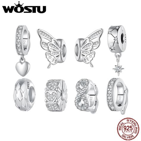 Wostu Perles D Espacement En Silicone Argent Sterling Brcorporelle