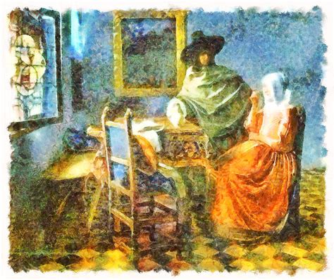 Art Style Vermeer Digital Art by Mario Carini | Fine Art America