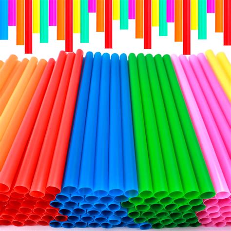 Amazon Jumbo Extra Wide Straws Assorted Colors For Bubble Tea