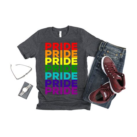 Rainbow Pride Flag Shirt Lgbtq Gay Pride Shirt Lgbt Shirt Etsy