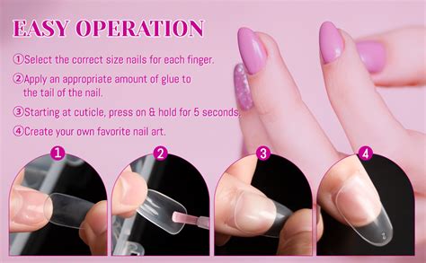 Amazon Short Oval Nail Tips Funfe 600Pcs Soft Gel Nail Tips Round