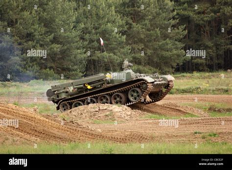 old tank of the "Nationale Volksarmee" in Germany, now used for a ...