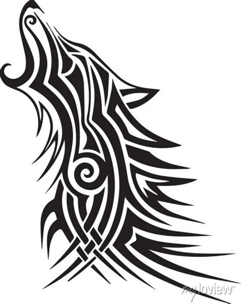 Tribal Celtic Wolf Tattoo