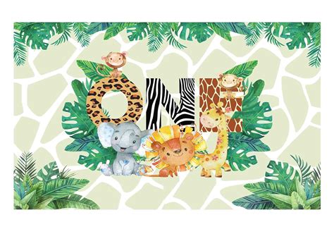 Funnytree Safari Wild One Backdrop For Baby St Birthday Party