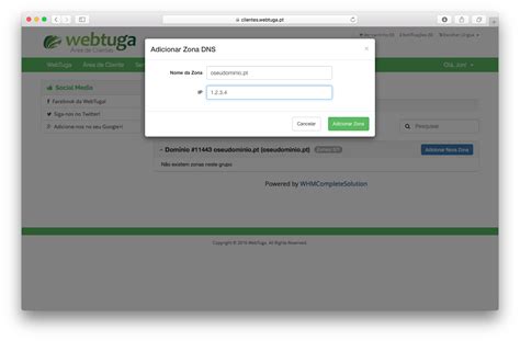 Webtuga Configurar Registos Dns No Seu Dom Nio