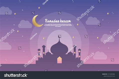 Illustration Graphic Flat Ramadan Kareem Holiday Stock Vector Royalty