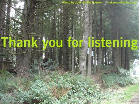 Thank you for listening