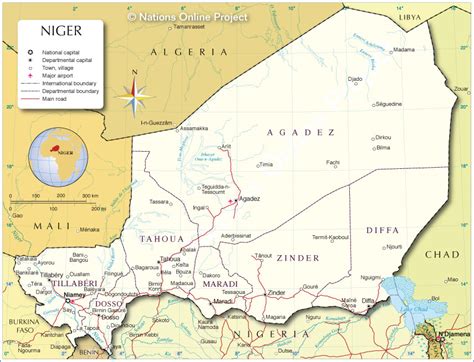 Niger Map Cities