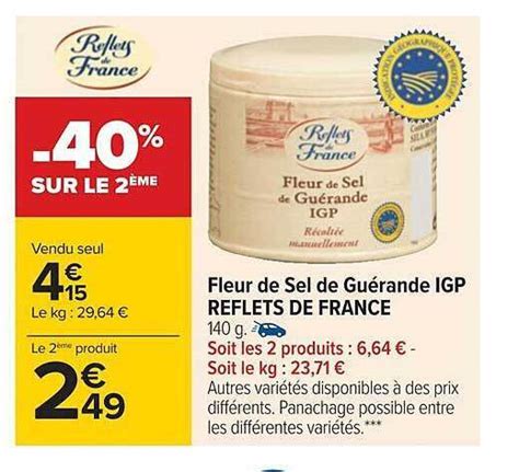 Promo Fleur De Sel De Gu Rande Igp Reflets De France Chez Carrefour