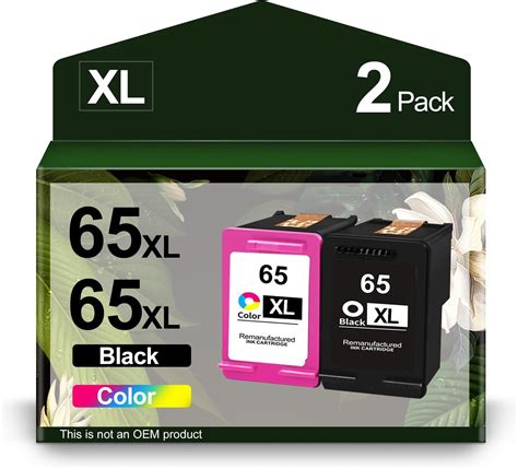 65 Ink Cartridges Black Color Combo Pack Replacement For Hp