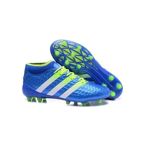 Scarpini Calcio Uomo Adidas Ace 161 Primeknit Fgag Blu Verde Bianco